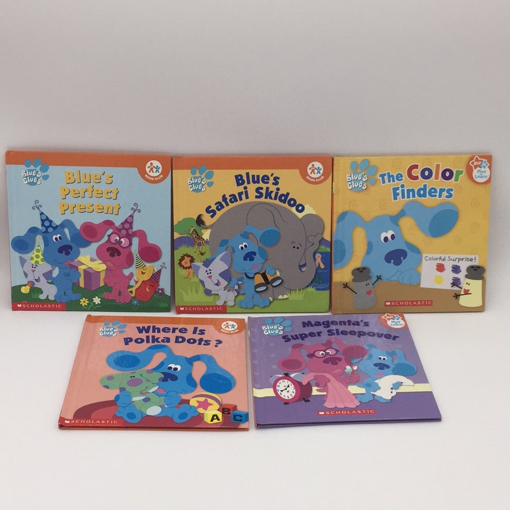Vintage 5 Blue’s Clues Hardcover Children's Picture Books Nick Jr Scholastic